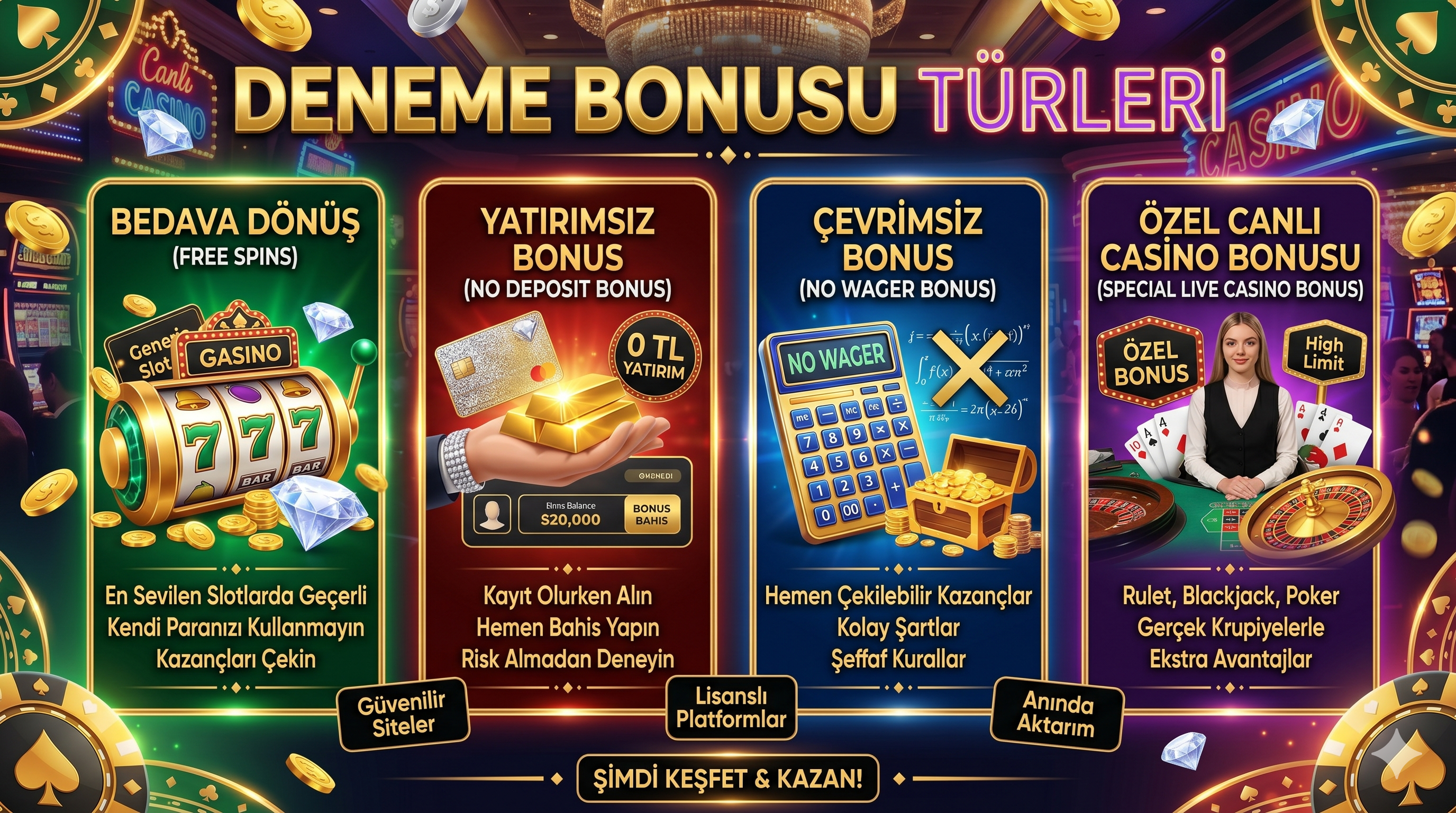 Deneme Bonusu Türleri